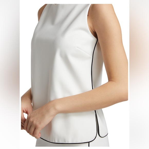 CHIARA BONI LA PETITE ROBE Vanesa Piping Sleeveless Blouse 12 - Picture 6 of 10
